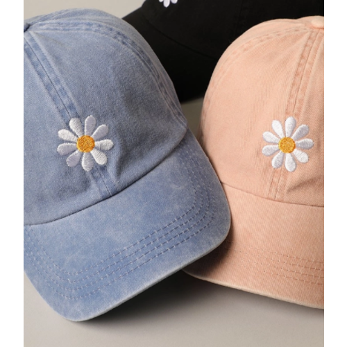  Fashion City Daisy Embrd Baseball Cap 