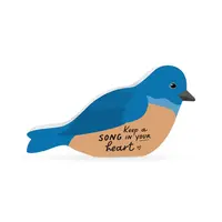Wood Bird Decor "Keep a Song in Your Heart"*