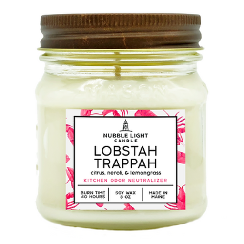  Nubble Light Candle Lobstah Trappah Soy Candle 8 oz 