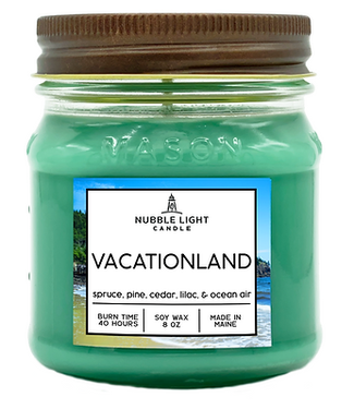 Nubble Light Candle Vacationland Soy Candle 8 oz