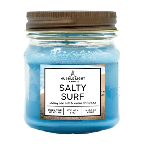  Nubble Light Candle Salty Surf Soy Candle 8 oz 