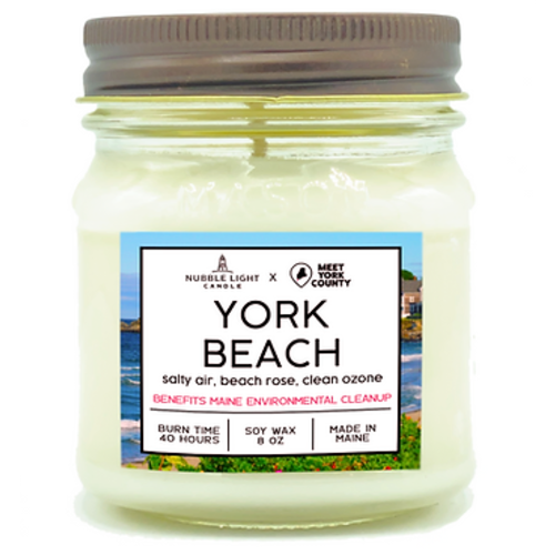  Nubble Light Candle York Beach Soy Candle 8 oz 