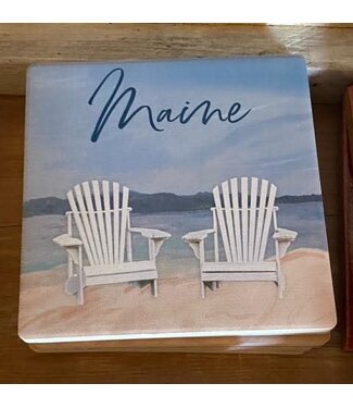 P. Graham Dunn Maine with Chairs Coaster