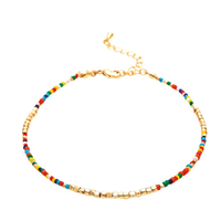 Gold Multi Bead Anklet