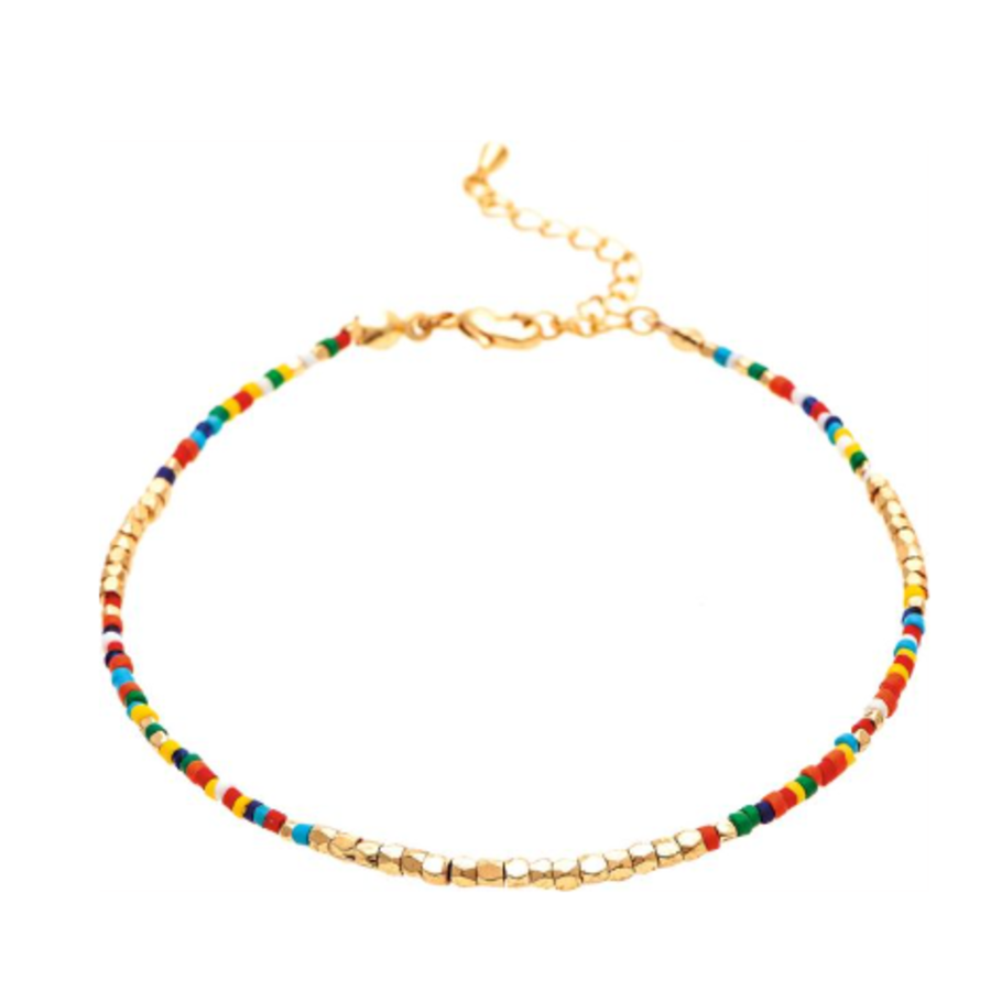 Gold Multi Bead Anklet