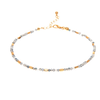 Rain Jewelry Collection Gold Grey Bead Anklet