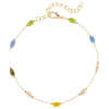Rain Jewelry Collection Gold M/C Stations Bead Anklet