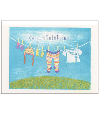 Sugarhouse Greetings Baby Clothes Card