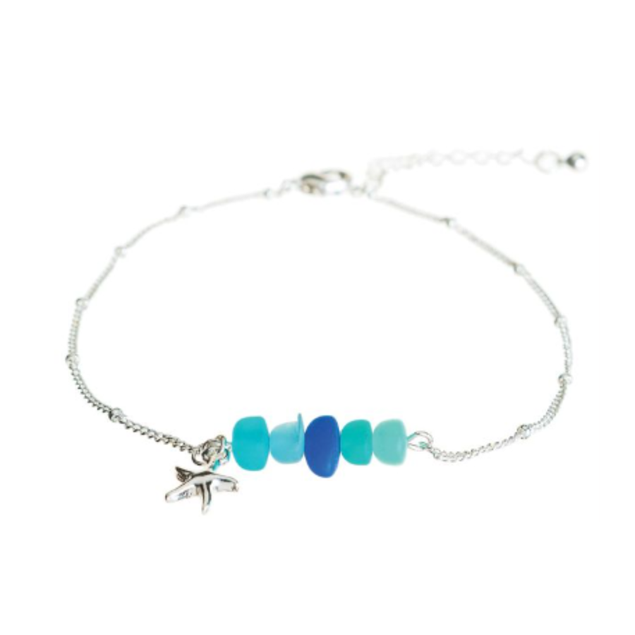 Silver Starfish Anklet_