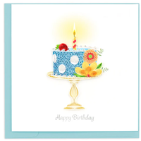 Whimsical Birthday Cake Quill Card