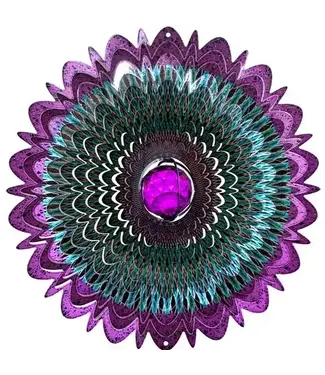 Spinfinity Designs Crystal Galactic Mandala Wind Spinner with TAIL