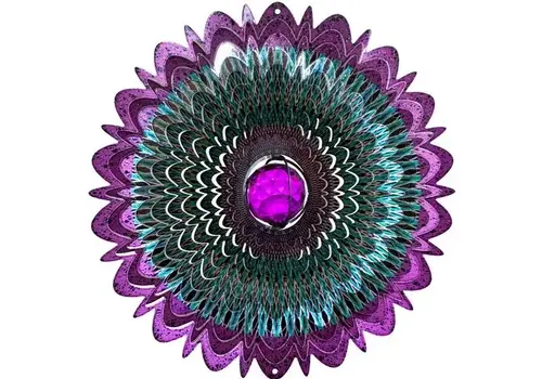  Spinfinity Designs Crystal Galactic Mandala Wind Spinner with TAIL 