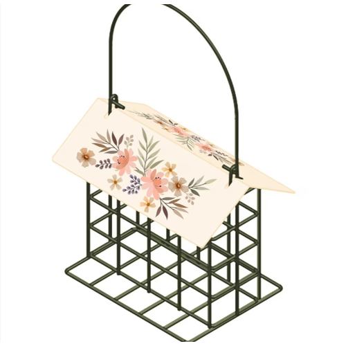  Bradley Caldwell, Inc Metal Suet Feeder with Decorative Roof 