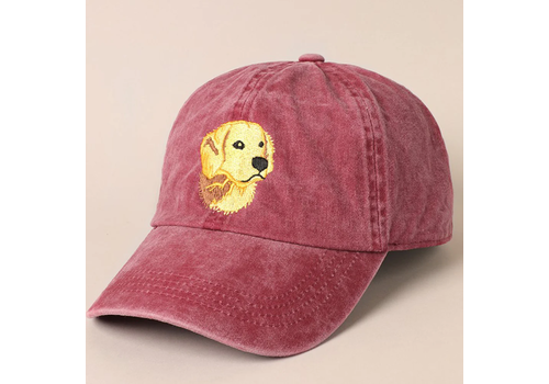  Fashion City Dog Embroidered Cotton Baseball Cap 