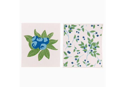  Rockflowerpaper Blueberry Bunch Reusable Cloth Set of 2 