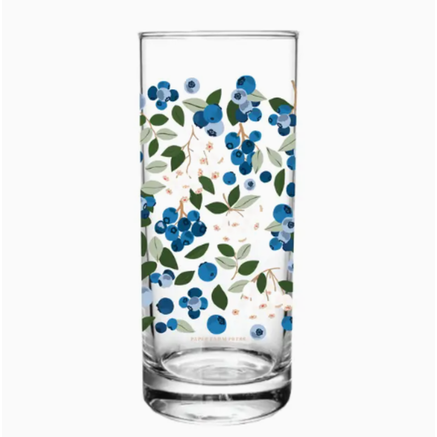 Blueberry Field Tall Juice Glass