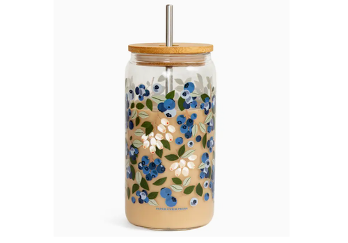  Paper Farm Press Blueberry Field Glass Can 