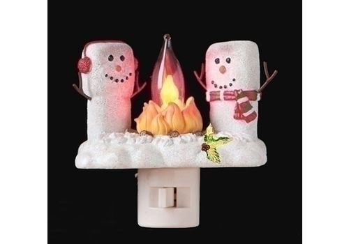  Roman Inc Marshmallows with Holly Campfire Nightlight 