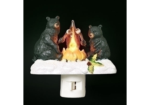  Roman Inc Black Bear Campfire Nightlight 