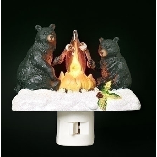  Roman Inc Black Bear Campfire Nightlight 