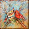 West of the Wind 24x24 Outdoor Art Spring Cardinals