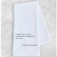 Answers in the Refrigerator Tea Towel