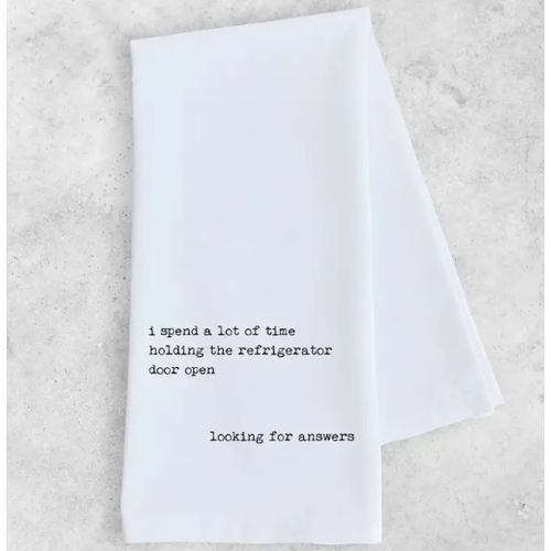  DEV D + CO. Answers in the Refrigerator Tea Towel 
