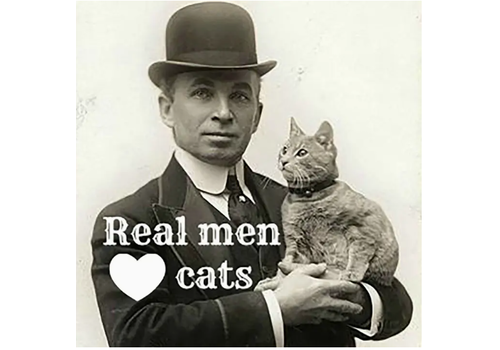  Raven's Rest Studio Real Men Love Cats Magnet 