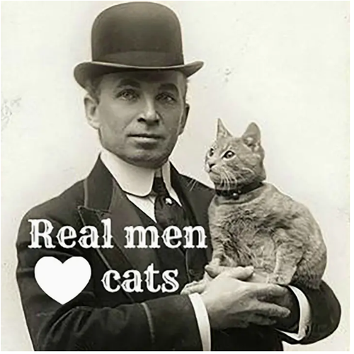  Raven's Rest Studio Real Men Love Cats Magnet 
