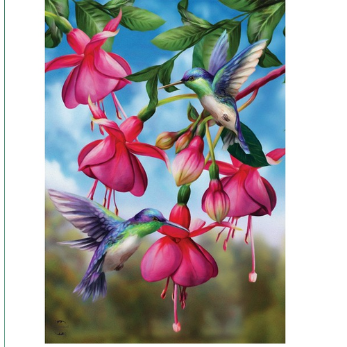  Flight of the Hummingbird House Flag 