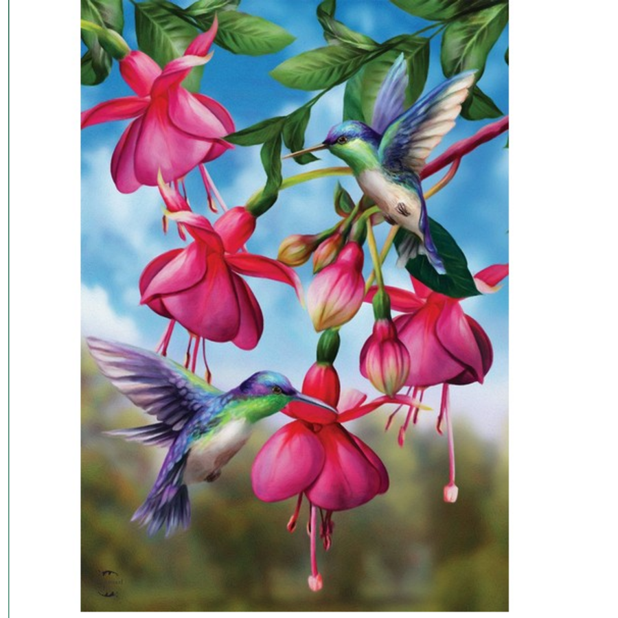 Flight of the Hummingbird House Flag