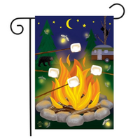 Campfire S'mores Garden Flag