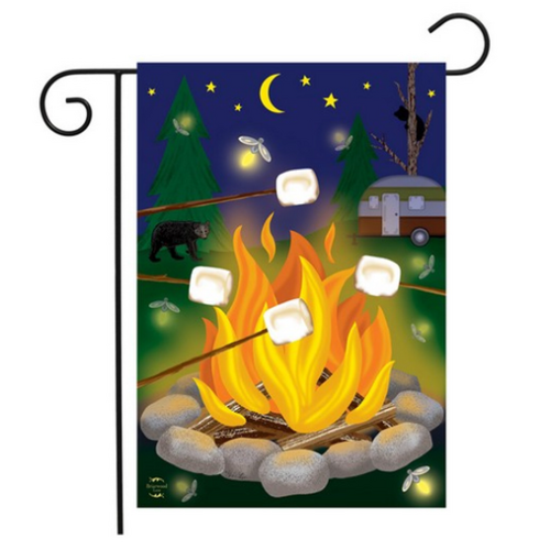  Campfire S'mores Garden Flag 