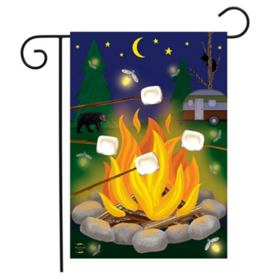 Campfire S'mores Garden Flag