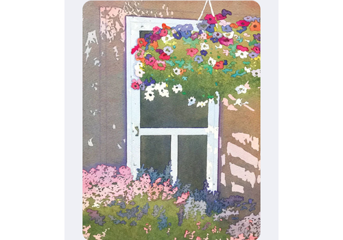  Allport Editions Porch Flowers New Home Card 
