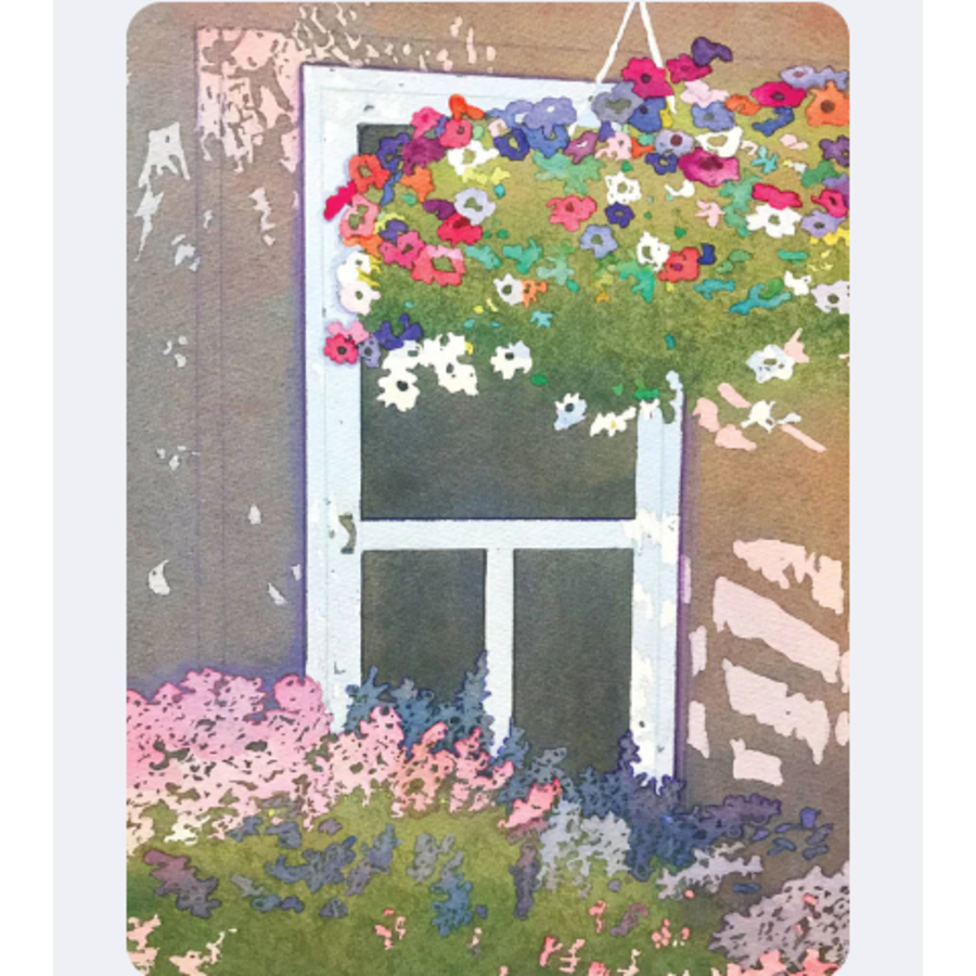 Porch Flowers New Home Card