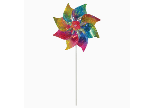  In the Breeze Rainbow Whirl Mylar Pinwheel DNO 