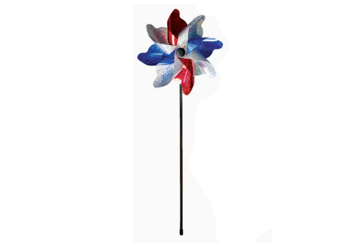  In the Breeze Red, White & Blue Sparkle Pinwheel Spinner 