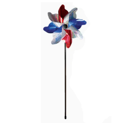  In the Breeze Red, White & Blue Sparkle Pinwheel Spinner 