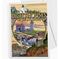 Lighthouses of Maine Montage Notecard