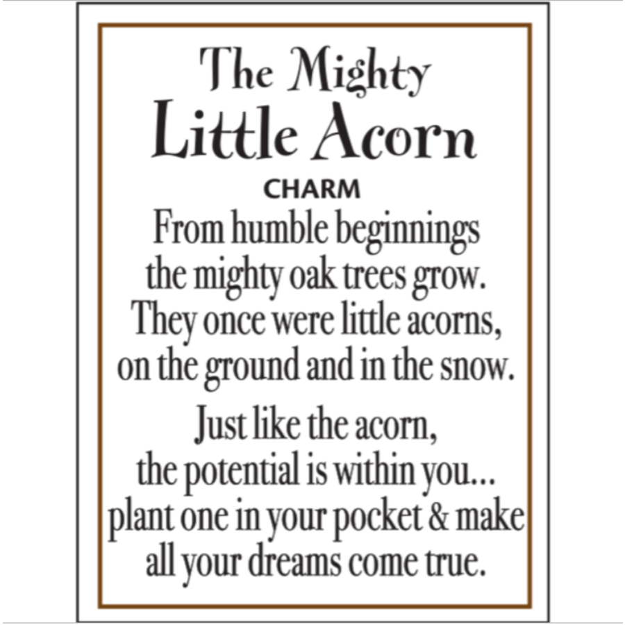 Mighty Little Acorn Charm