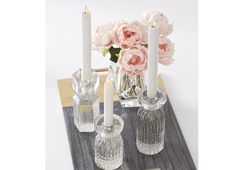  K & K Interiors Inc Two Pack 6" White Wax Luminara Taper Candles 