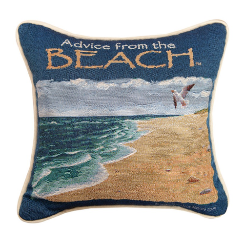  Advice From the Beach Square Pillow 