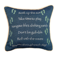 Advice From the Beach Square Pillow