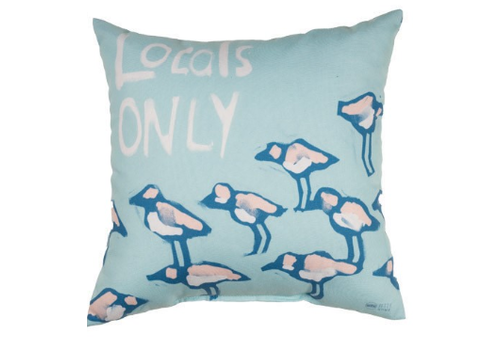 Chromatic Coast Locals Only Climaweave Square Pillow   Chromatic Coast Locals Only Climaweave Square Pillow