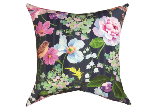  Floral with Bird Climaweave Square Pillow 