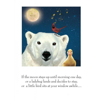Moon & Polar Bear Get Well Card
