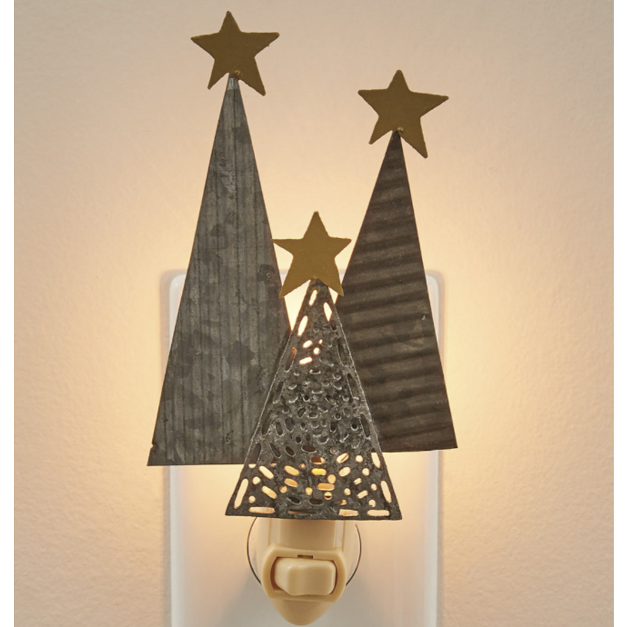 Galvanized Trees Night Light