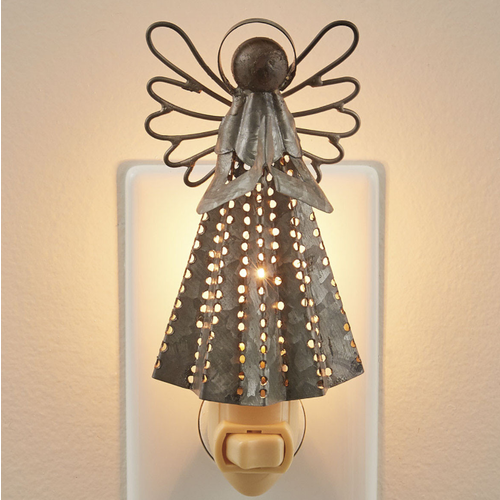 Park Designs Galvanized Angel Night Light   Park Designs Galvanized Angel Night Light