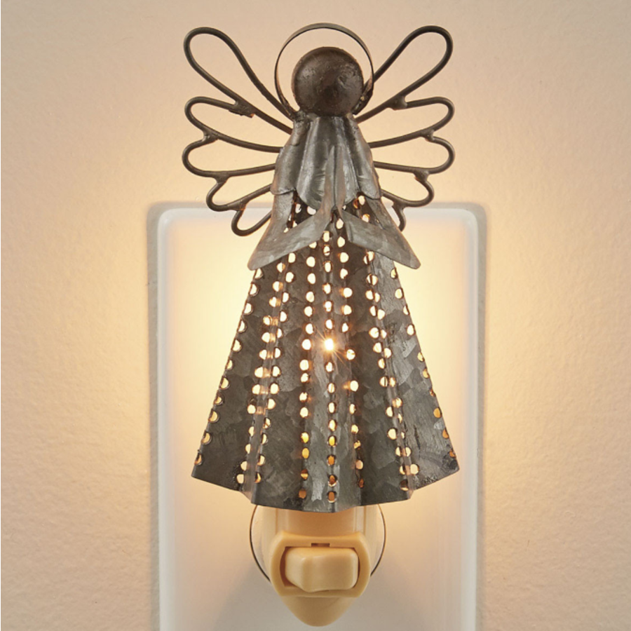 Galvanized Angel Night Light